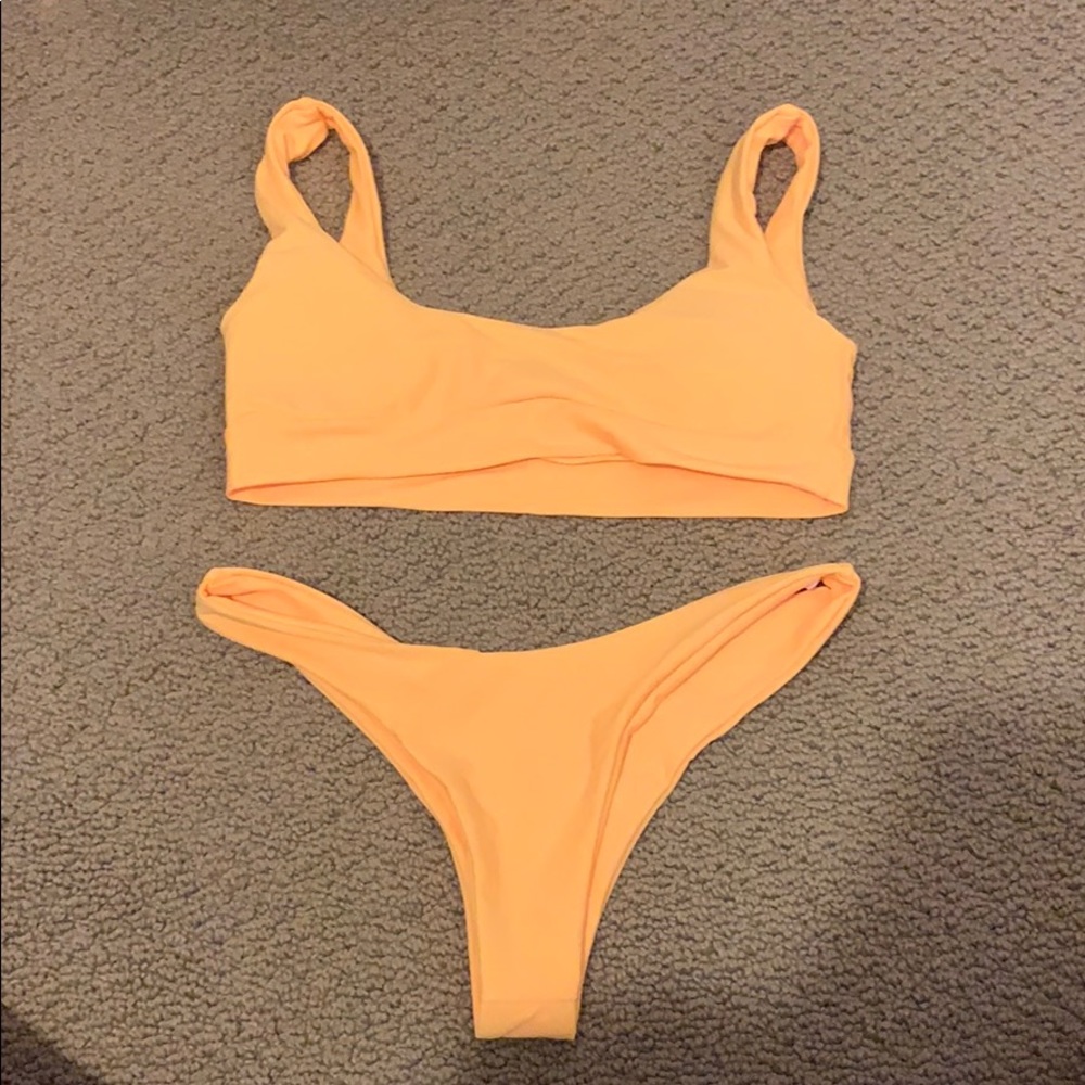Romwe yellow swimsuit